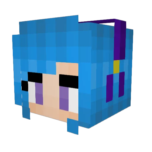 Sikkay Minecraft avatar head, 3D render