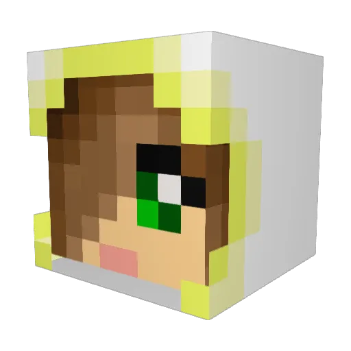 Sikkey Minecraft avatar head, 3D render