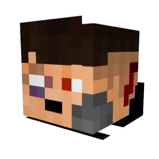 Sikor4_ Minecraft avatar head, 3D render