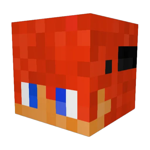 Sikuan07 Minecraft avatar head, 3D render