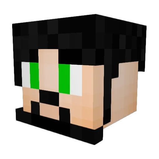 Sikus Minecraft avatar head, 3D render