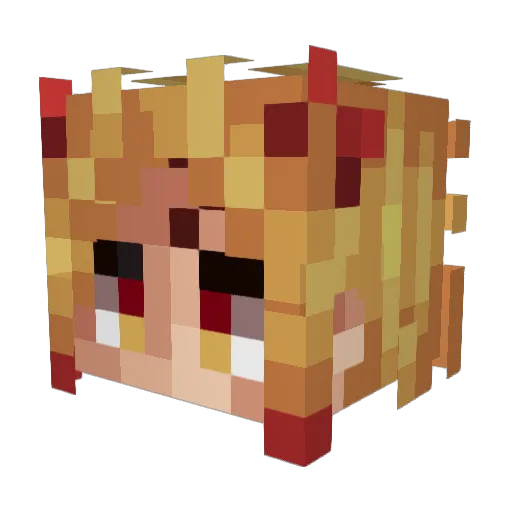 Sikz_ Minecraft avatar head, 3D render