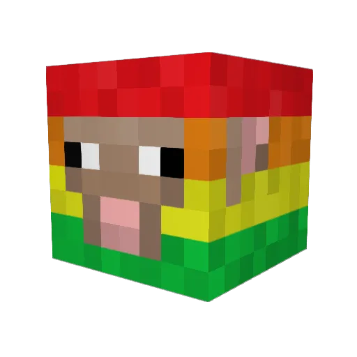 SilBFX Minecraft avatar head, 3D render
