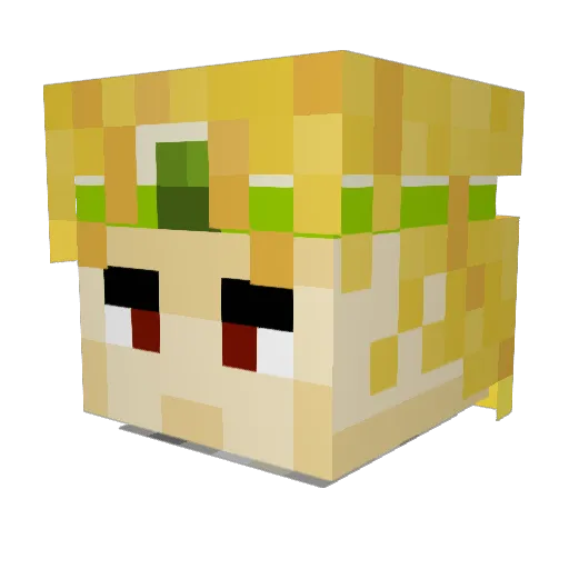 SilMist Minecraft avatar head, 3D render