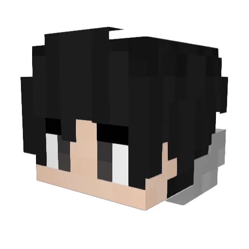 Sil_co Minecraft avatar head, 3D render