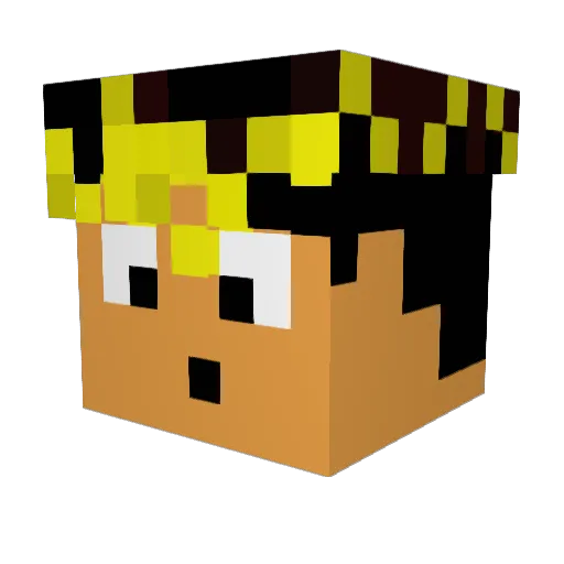 Silaay Minecraft avatar head, 3D render