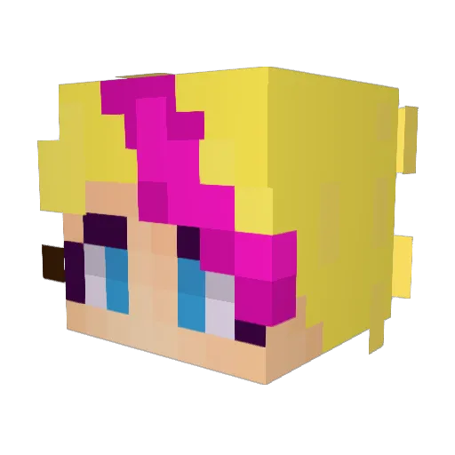 Silana13 Minecraft avatar head, 3D render