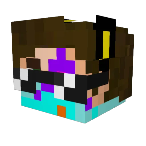 Silaspinguin Minecraft avatar head, 3D render