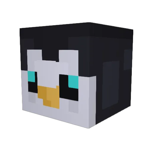 Silb3rdrache Minecraft avatar head, 3D render