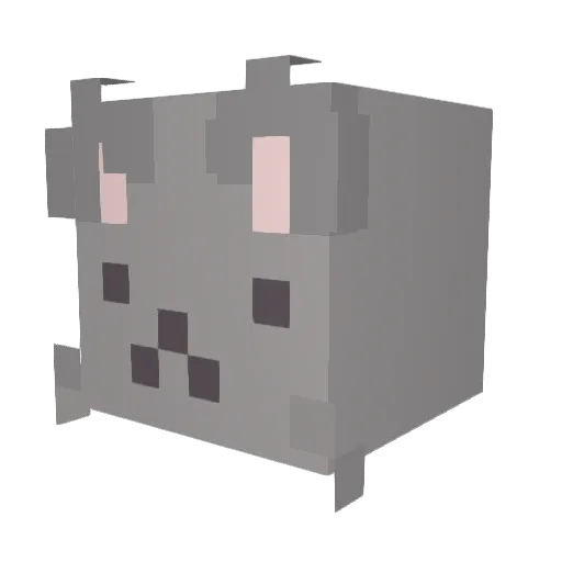 SilbaSilba Minecraft avatar head, 3D render