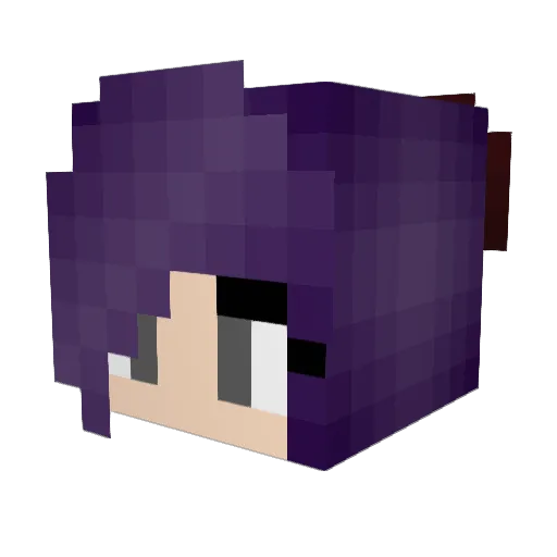 Silberblitz Minecraft avatar head, 3D render