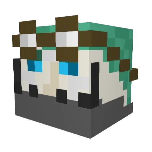 Silberfuchs298 Minecraft avatar head, 3D render