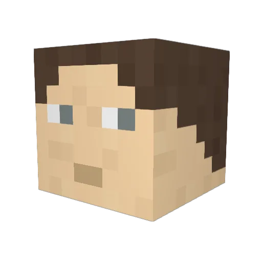 Silberkoenig Minecraft avatar head, 3D render