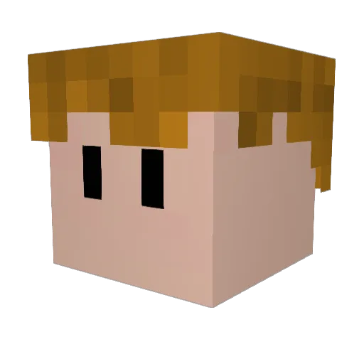 Silbyrn Minecraft avatar head, 3D render