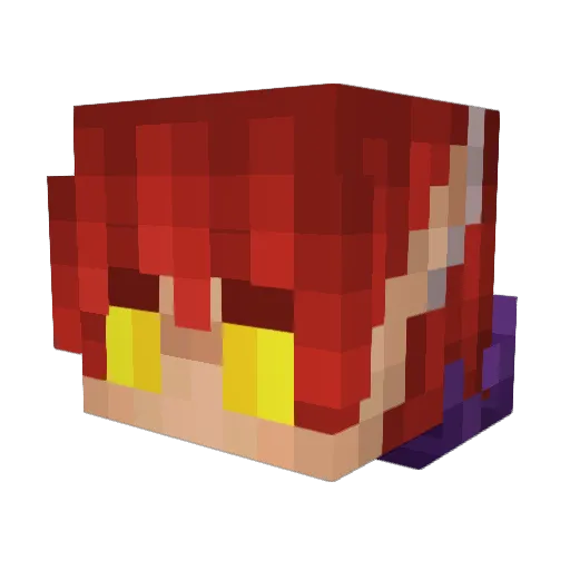Silcodidnowrong Minecraft avatar head, 3D render