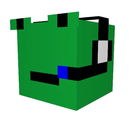 Silcosam Minecraft avatar head, 3D render