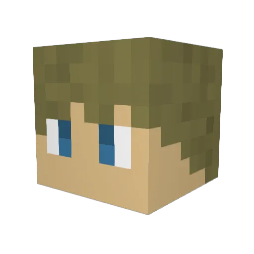 Silcrafter9 Minecraft avatar head, 3D render