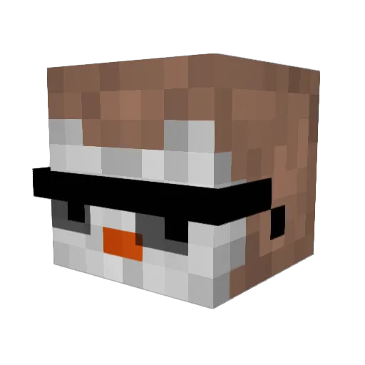 Silcrest Minecraft avatar head, 3D render