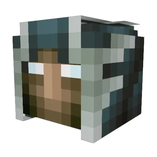 Sildri Minecraft avatar head, 3D render
