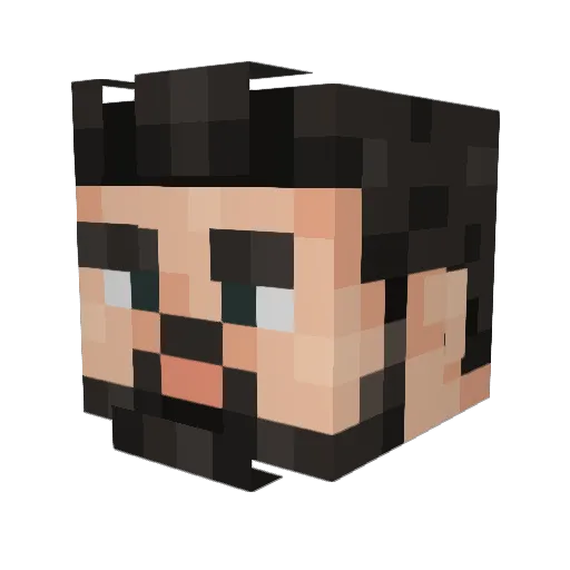 Silenc10 Minecraft avatar head, 3D render