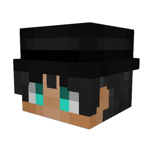 Silence053 Minecraft avatar head, 3D render