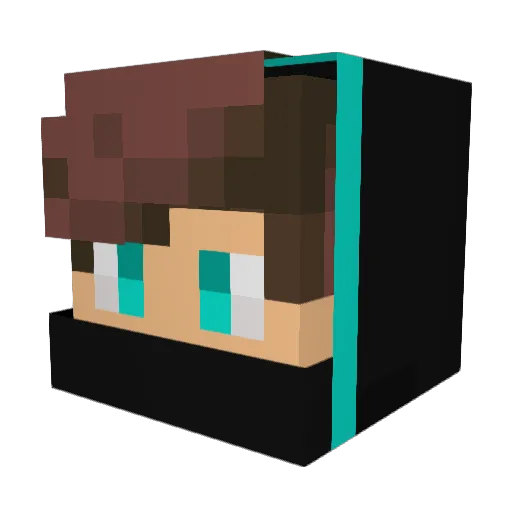 Silence1 Minecraft avatar head, 3D render