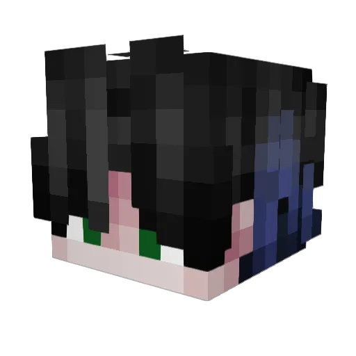 SilenceBluezZ Minecraft avatar head, 3D render
