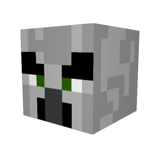 SilenceGER Minecraft avatar head, 3D render