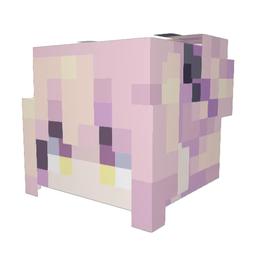 SilenceMika Minecraft avatar head, 3D render