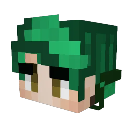 SilencedNight Minecraft avatar head, 3D render