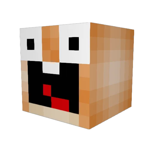 Silent0ne87 Minecraft avatar head, 3D render