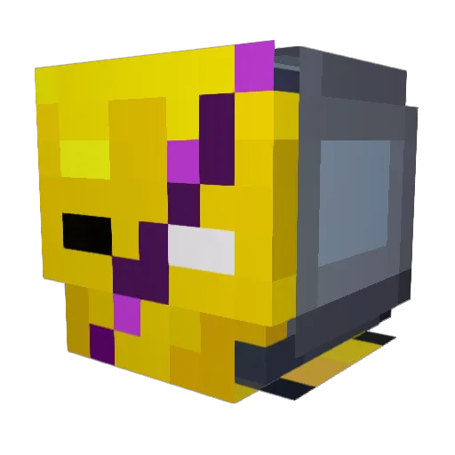 Silent567 Minecraft avatar head, 3D render