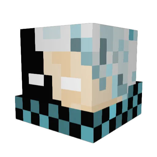 Silent67 Minecraft avatar head, 3D render