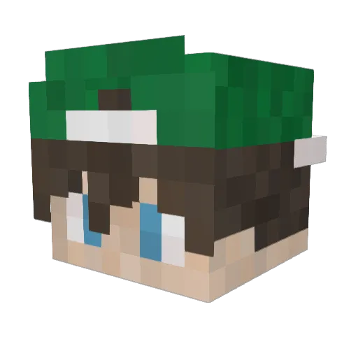 SilentBarbosa Minecraft avatar head, 3D render