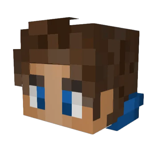 SilentBlue_ Minecraft avatar head, 3D render