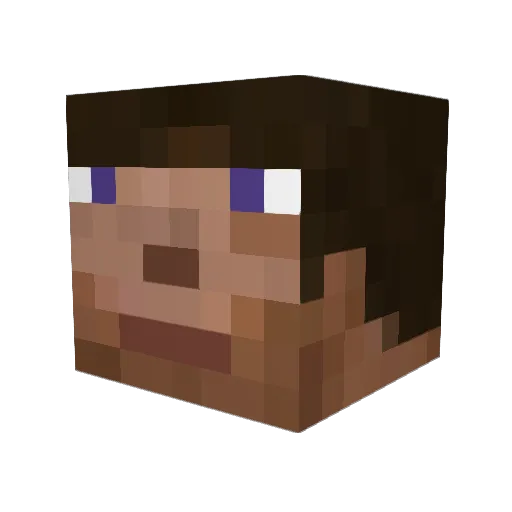 SilentBraveheart Minecraft avatar head, 3D render