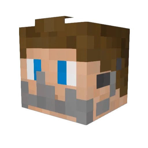 SilentCaraticus Minecraft avatar head, 3D render