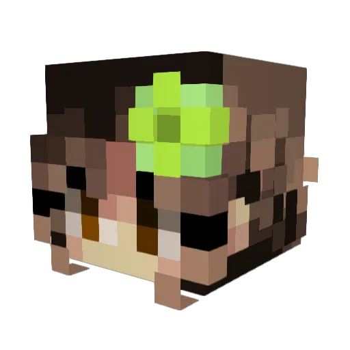 SilentCvpid Minecraft avatar head, 3D render