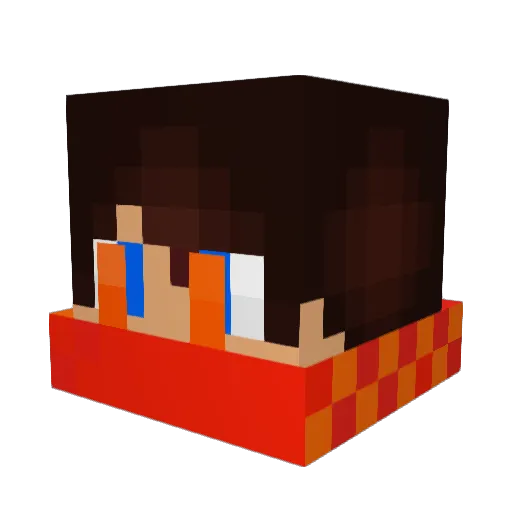 SilentDink Minecraft avatar head, 3D render