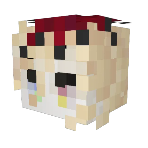 SilentDoma_ Minecraft avatar head, 3D render