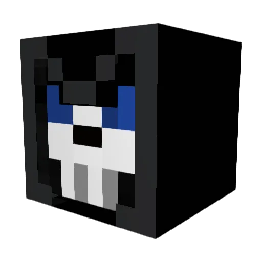 SilentGhostDX Minecraft avatar head, 3D render