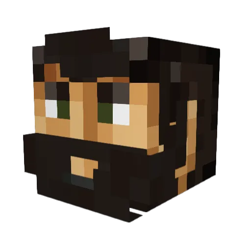 SilentMikex Minecraft avatar head, 3D render
