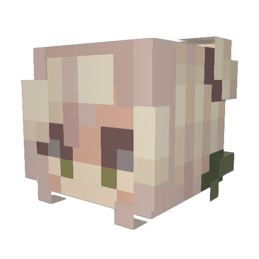 SilentPandaaaa Minecraft avatar head, 3D render