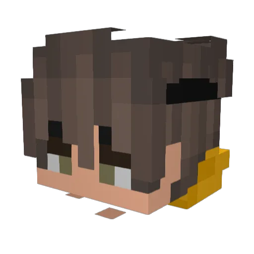 SilentSceptre Minecraft avatar head, 3D render