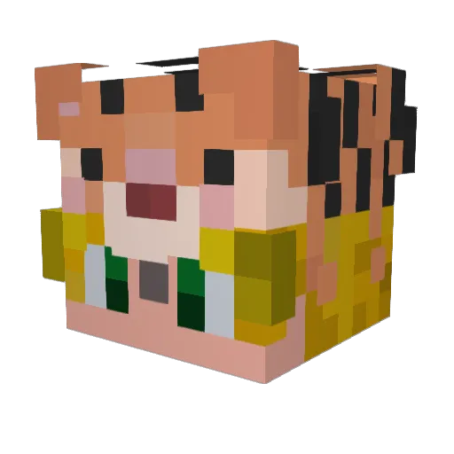 SilentSoulsNL Minecraft avatar head, 3D render