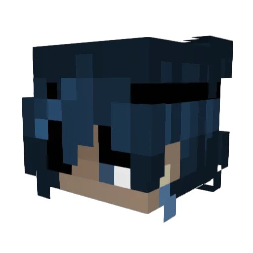 SilentSqueak Minecraft avatar head, 3D render