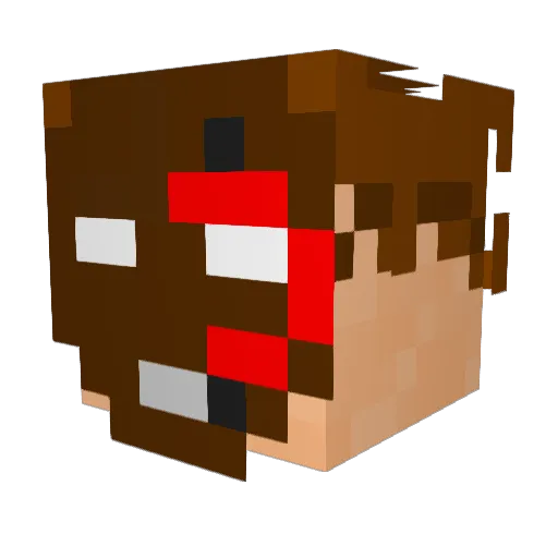 SilentStings Minecraft avatar head, 3D render