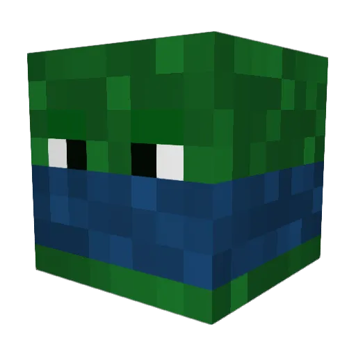 SilentTurtle89 Minecraft avatar head, 3D render