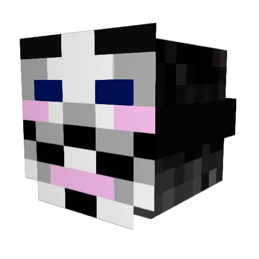 Silent_Attacker Minecraft avatar head, 3D render