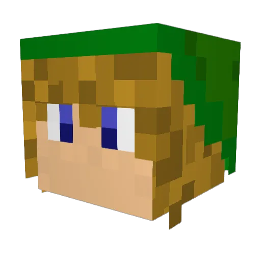 Silent_VVolf Minecraft avatar head, 3D render